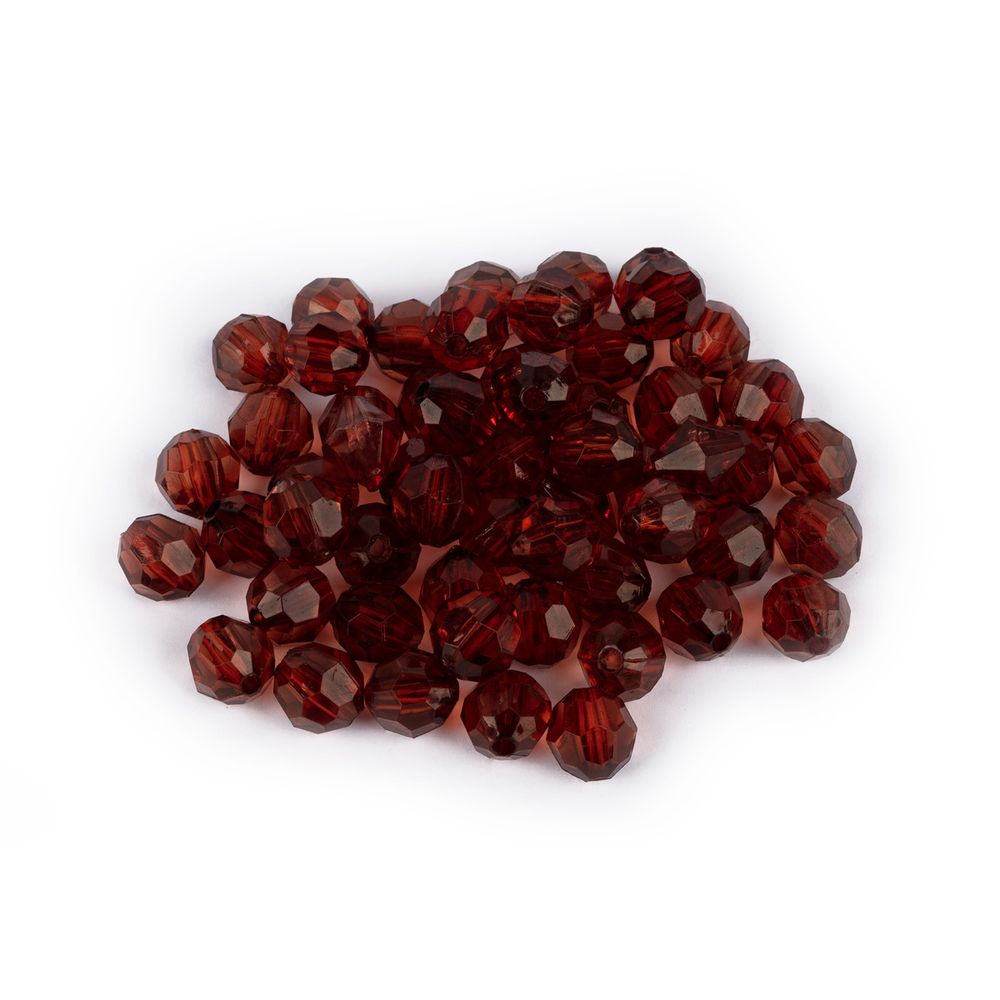 Бусины акрил ⌀8 мм, 25 г (98±2 шт), 191 коричневый, Zlatka ABR