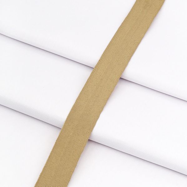 Тесьма (лента) окантовочная 22 мм / 100 метров, 4.5 г/м, 100% п/э, 18 бежевый, 6135-0293