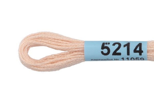Мулине Gamma 100% хлопок, цв.5214 св.бежевый, 24 мотка по 8 метров