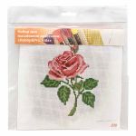 Набор для вышивания нитками Hobby&Pro Kids, Роза 19х19см