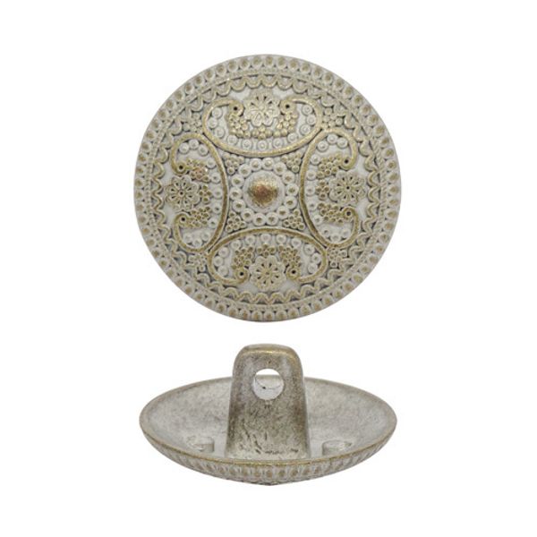 Пуговицы на ножке 19 мм, латунь серебро 