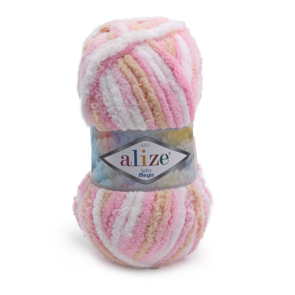 Пряжа Alize (Ализе) Softy Mega / уп.5 мот. по 100 г, 70 м, 6046 секционный