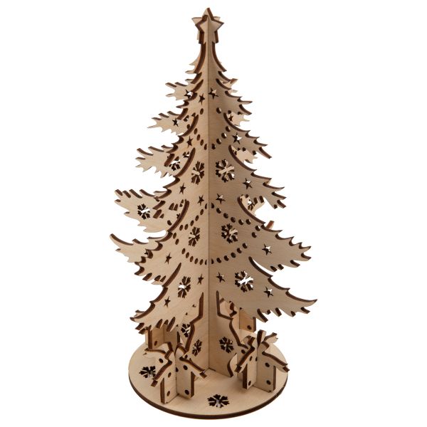 Заготовка из фанеры на подставке Елка, ⌀13.5 смх21 см, Mr.Carving КЛ-10