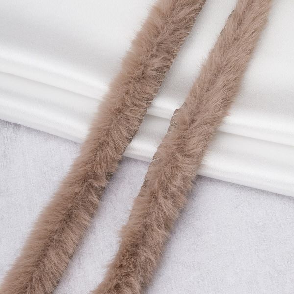 Кант декоративный меховой 15 мм / 50 метров, 08 бежевый, 3Al235