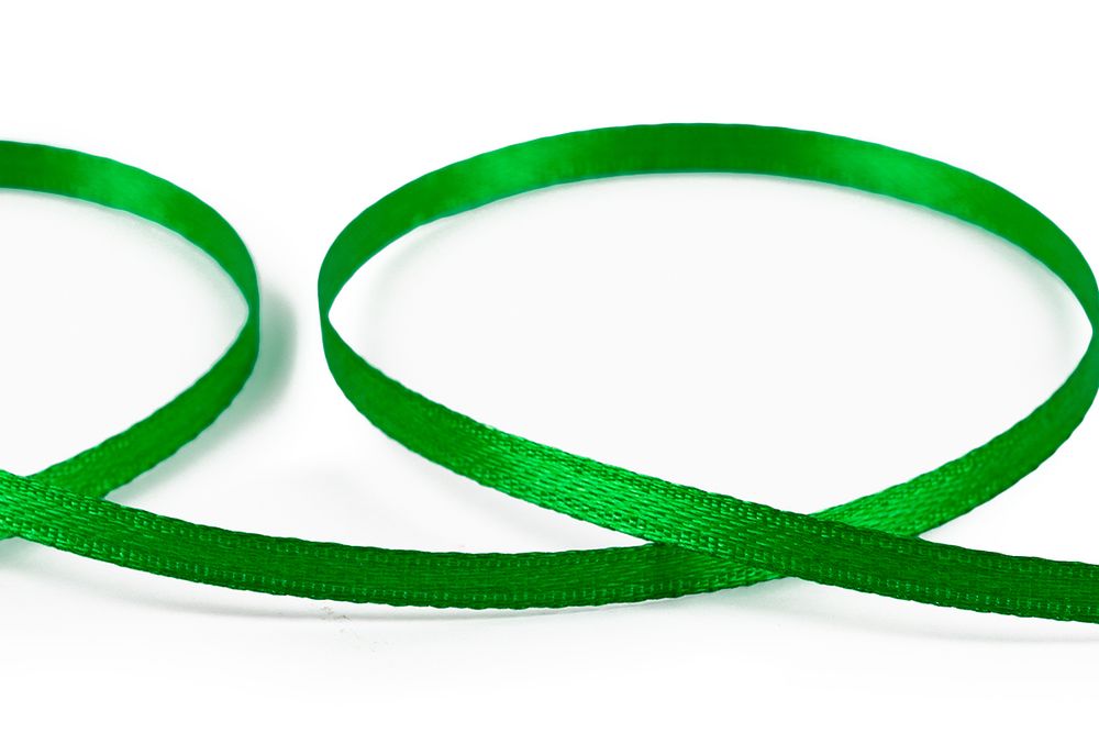 Лента атласная 2-сторонняя 3.0 мм / 91.4±2 метра, 134 зеленый, Gamma AL-3P