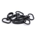 Карабин металл 20.0 мм (47х25 мм), черный матовый, ГУ12849, 4 шт