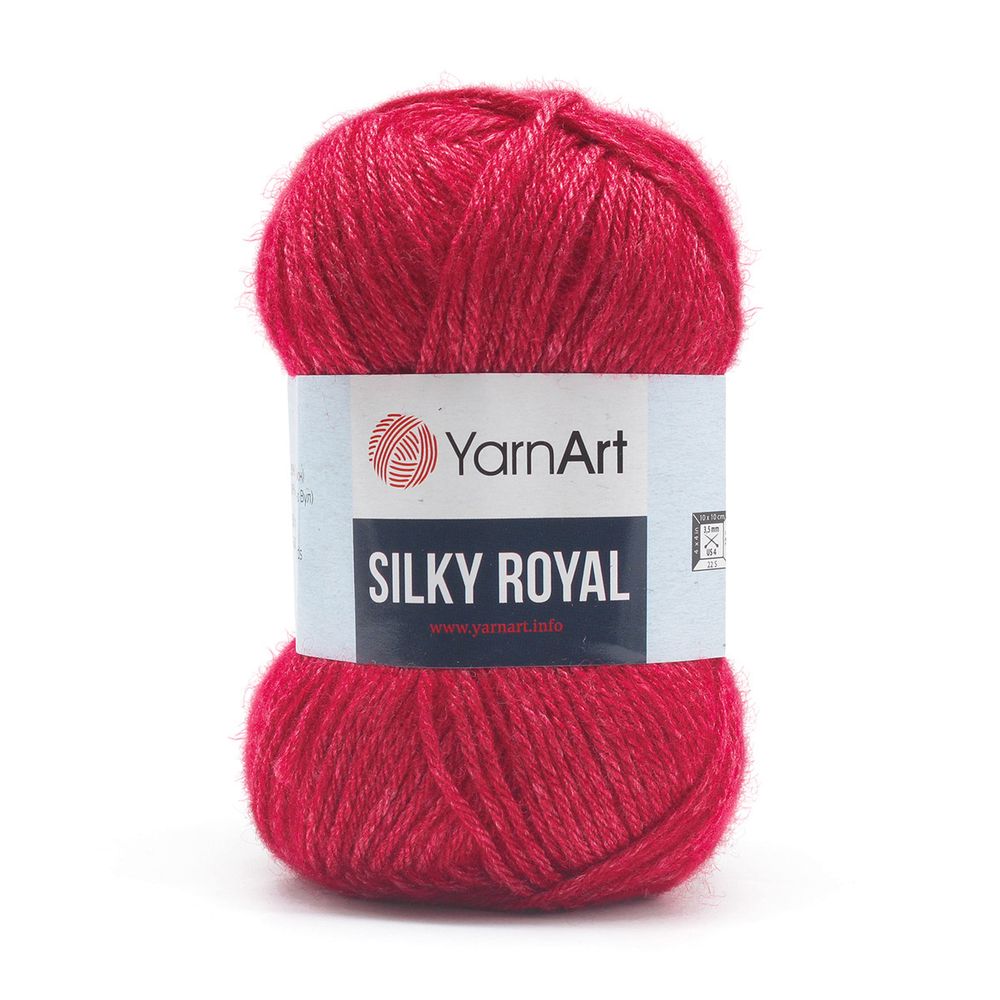 Пряжа YarnArt (ЯрнАрт) Silky Royal / уп.5 мот. по 50 г, 140м, 433 красный