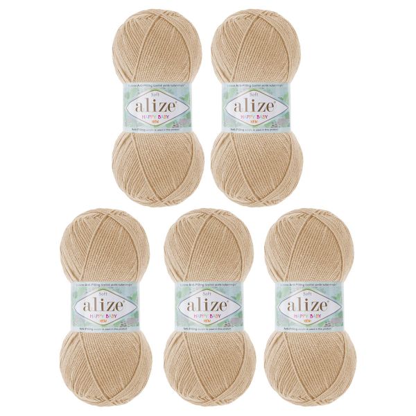 Пряжа Alize (Ализе) Happy Baby New / уп.5 мот. по 100 г, 320м, 310 шампань