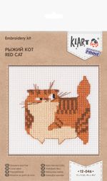 Набор для вышивания нитками Klart, Рыжий кот