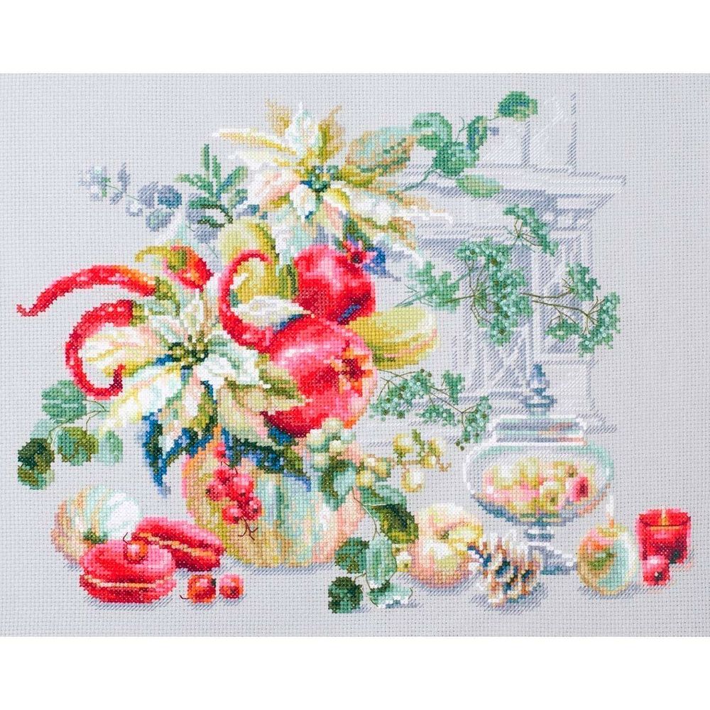 Набор для вышивания нитками Чудесная игла, Зимняя импровизация 32х25см