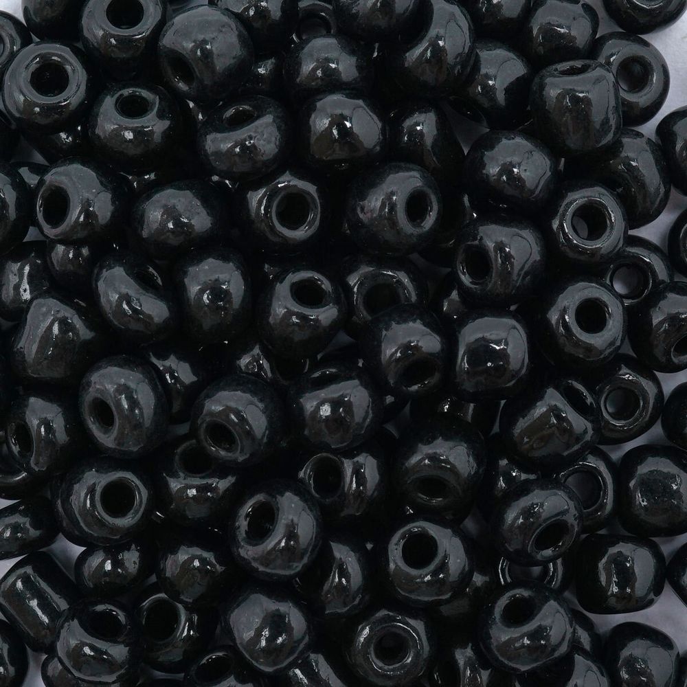 Бисер Astra&Craft 6/0 (4.1 мм), 150 г (10х15 г), цв. 49 черный/непрозрачный