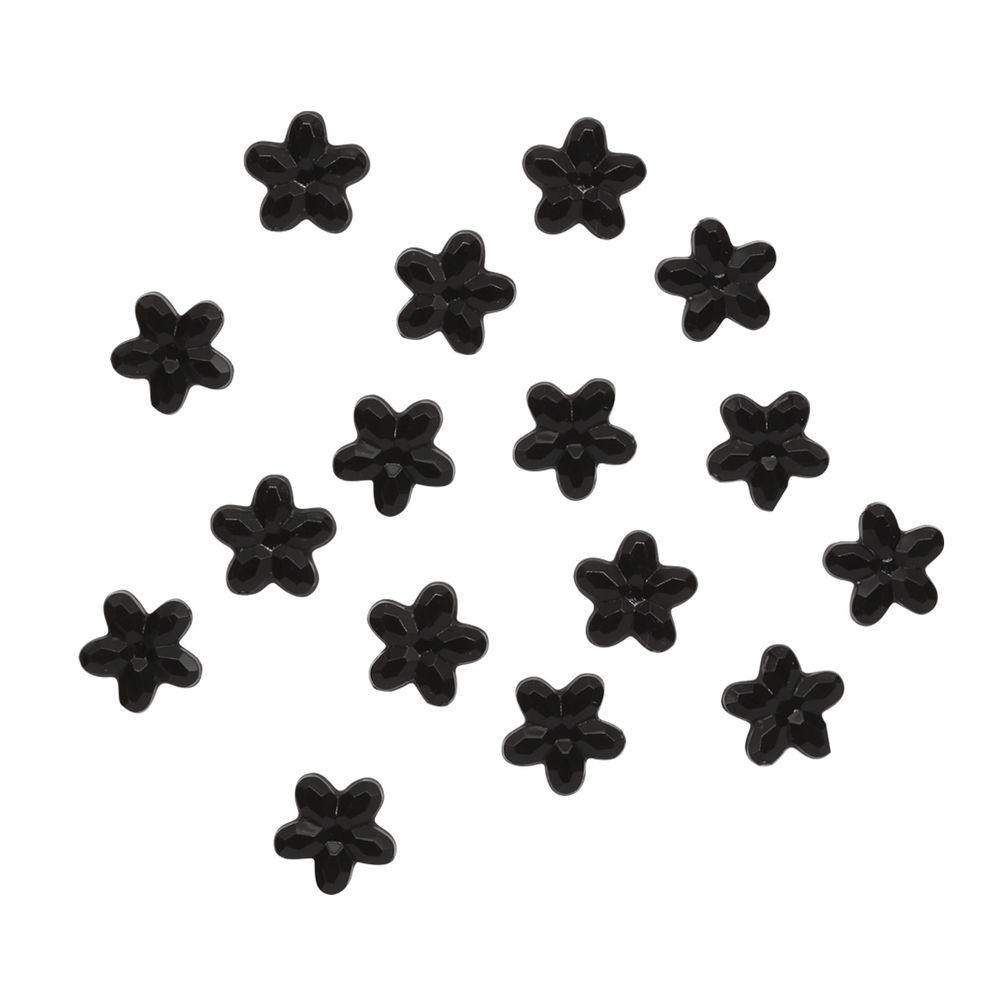 Кабошон декор подарков Звезды 10 мм, 16 шт, черный, Dress it up