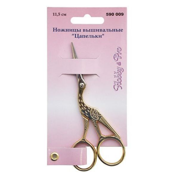 Ножницы рукодельные для вышивки цапельки 11.5 см, Hobby&Pro 590009
