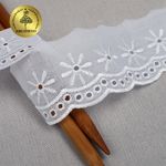 Кружево шитьё 40 мм, диз.0342, 04 сумрачно-белый, 13.71м, Kruzhevo