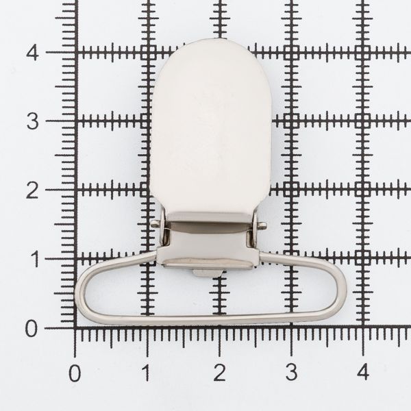 Клипса для подтяжек гладкая 35.0 мм, сталь (уп.20 шт) New Star (никель)