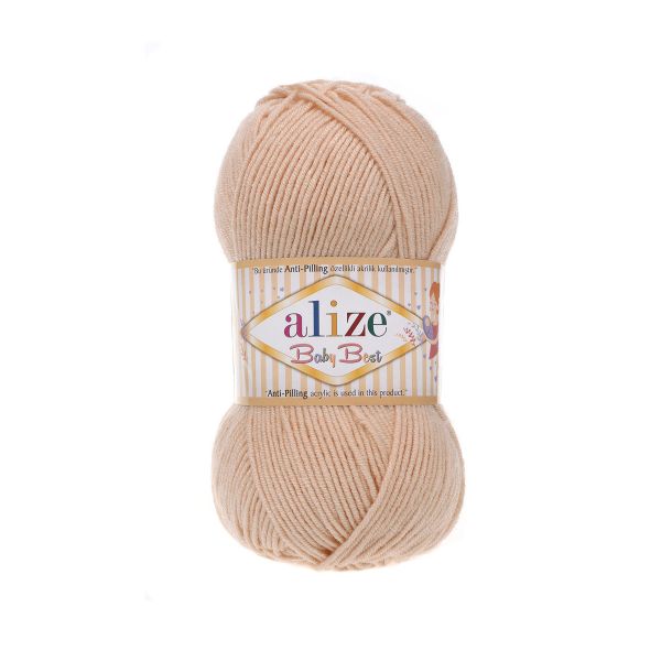 Пряжа Alize (Ализе) Baby Best / уп.5 мот. по 100 г, 240м, 382 пудра A
