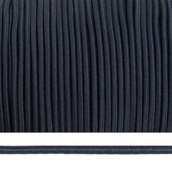 Резинка шляпная (шнур эластичный) ⌀3.0 мм / 100 метров, цв.F321 т.серый