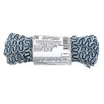 Тесьма декоративная 10 мм / 10 метров, метал. рис. 8657, кобальт /под серебро, Blitz