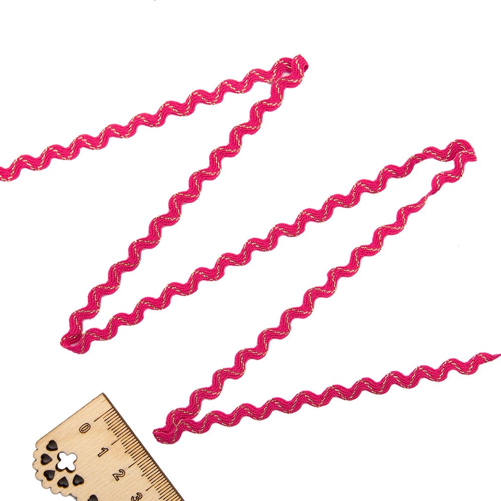 Тесьма вьюнчик с метанитью, 5 мм / 20 м (8052 малиновый), С3584