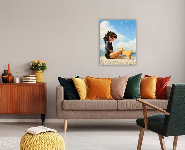 Картина по номерам Фрея PCF-25, на холсте с подрамником Мой пушистик, 50х40 см