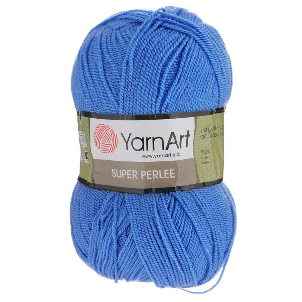 Пряжа YarnArt (ЯрнАрт) Super Perlee / уп.5 мот. по 100 г, 400м, 224 василек /TOS/