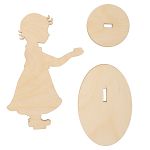 Подсвечник Ангел фанера 9.1х9.1х10.8 см, Mr.Carving КЛ-18