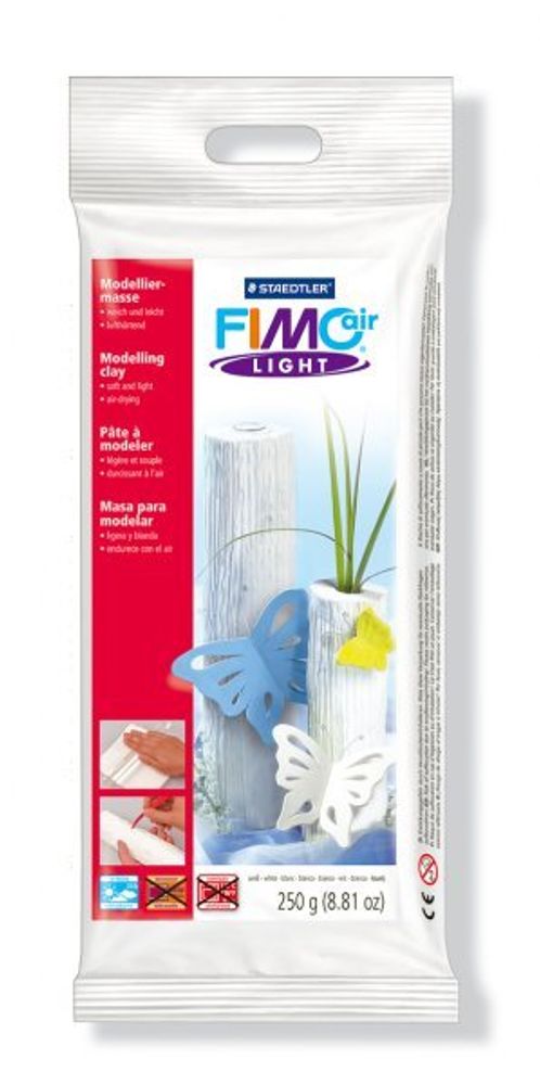 Полимерная глина Fimo air самоотвердевающая, легкая, на водной основе, 250 г, цв. белый /TOS/