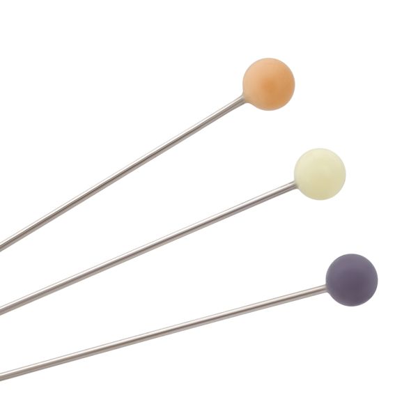 Булавки портновские с цветной головкой 38 мм, в футляре, 100 шт