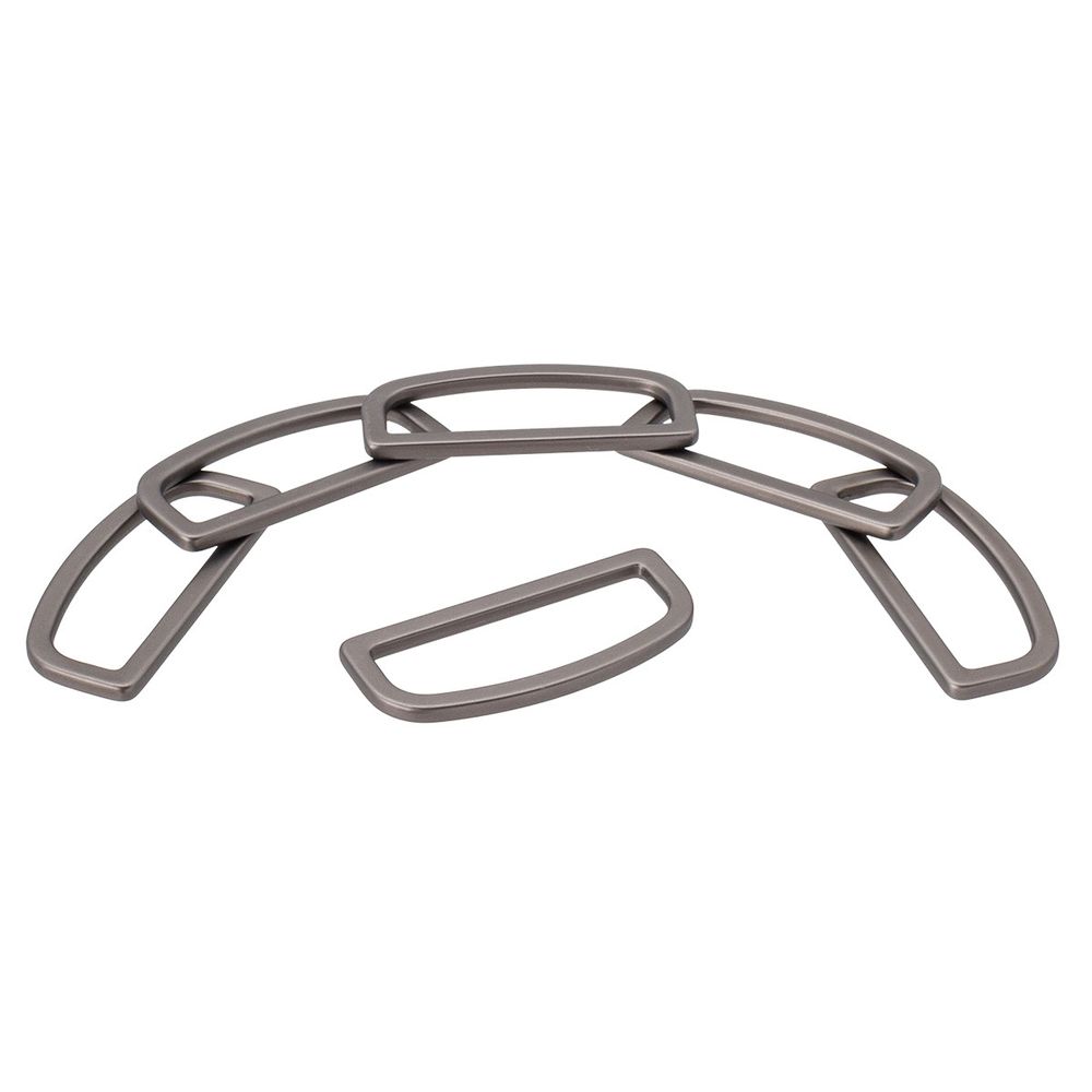 Полукольцо литое металл 35мм (41х18мм), черный никель (олово), MB2345, 6 шт