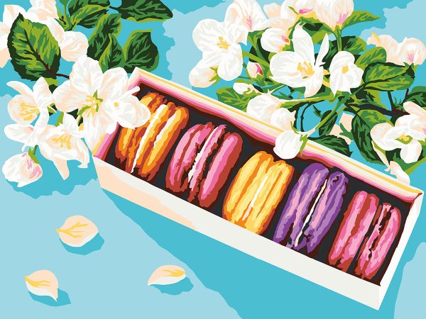 Картина по номерам Фрея PKZ/PM-054, Яркий десерт, (на картоне) 40х30 см