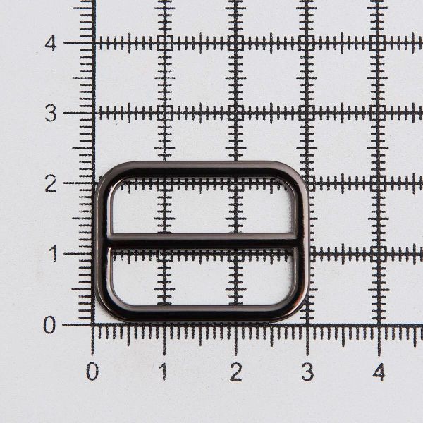 Рамка регулировочная металл литая 25 мм /30х23 мм, ⌀2.5 мм/, чер.никель, 4 шт