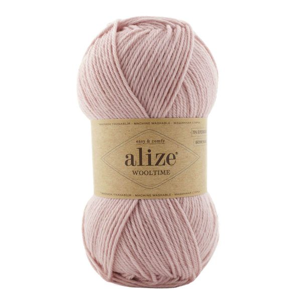 Пряжа Alize (Ализе) Wooltime / уп.5 мот. по 100 г, 200 м, 161 пудра