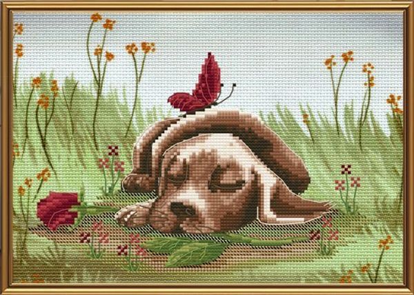 Набор для вышивания нитками Нова Слобода, Сладкий сон 23х16 см