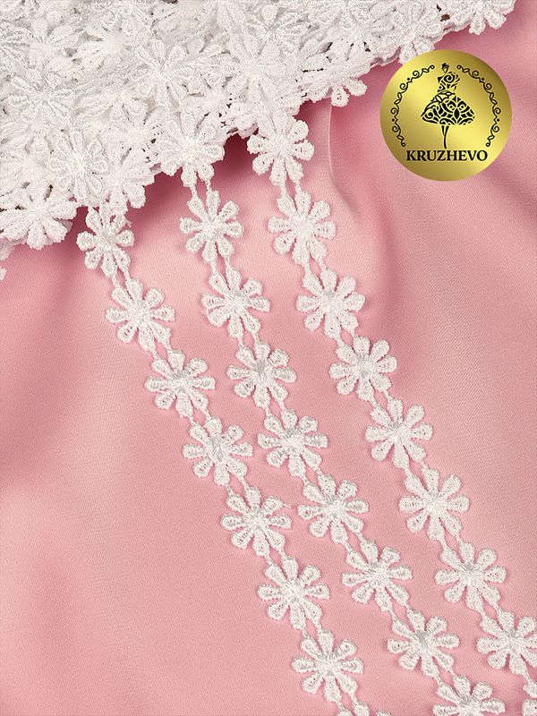 Кружево гипюр (плетёное) 15 мм / 13.71 метра, Ромашка, TBY 0575-1660, 01 белый