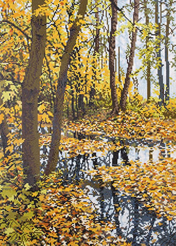 Алмазная (кристальная) мозаика Фрея, Осенний пейзаж, 54х38,5 см