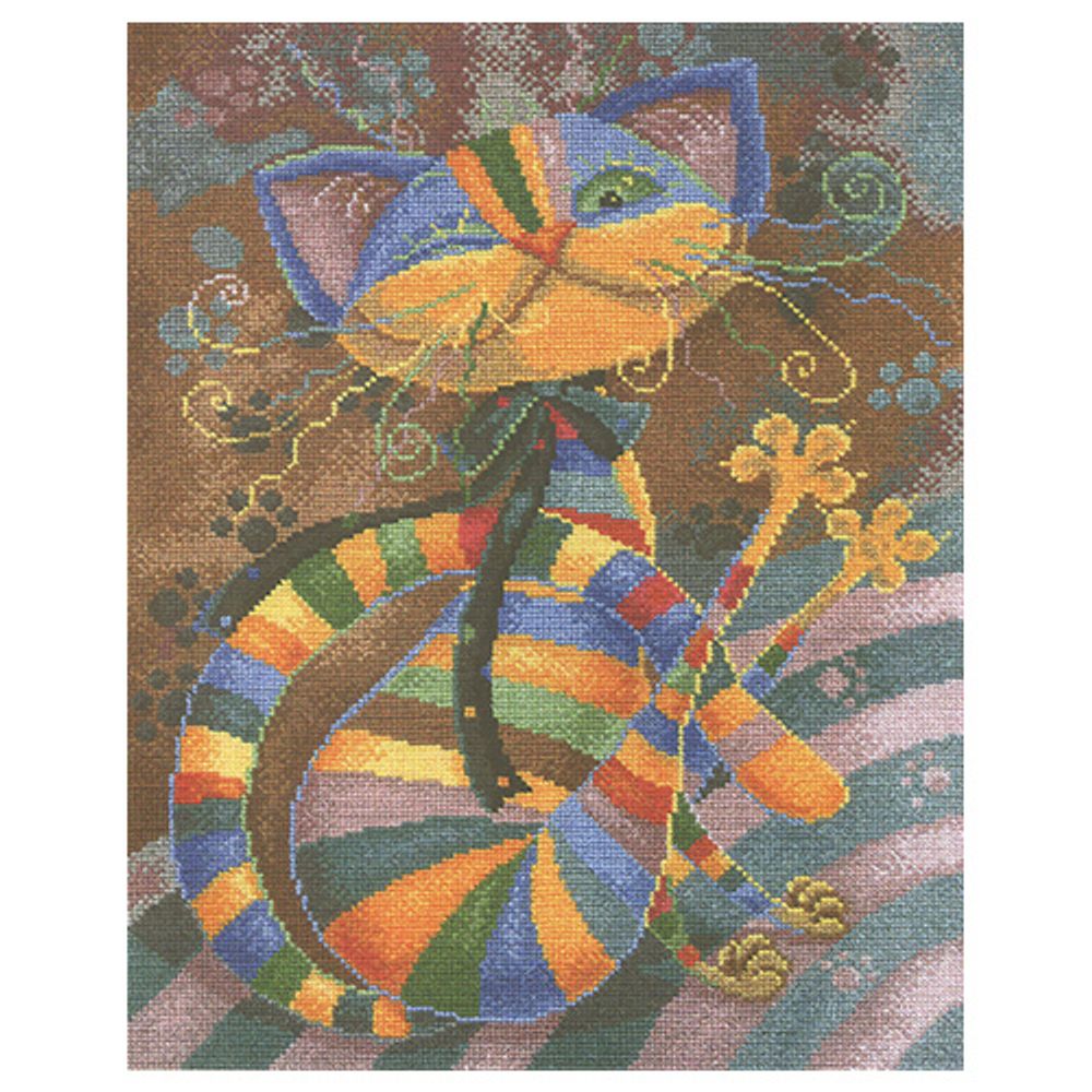 Набор для вышивания нитками РС Студия, Кот 28х35 см