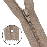 Молния спираль (витая) Т3 (3 мм) 1 зам., н/раз., 20 см, автомат, т.беж, 30097, 10 шт