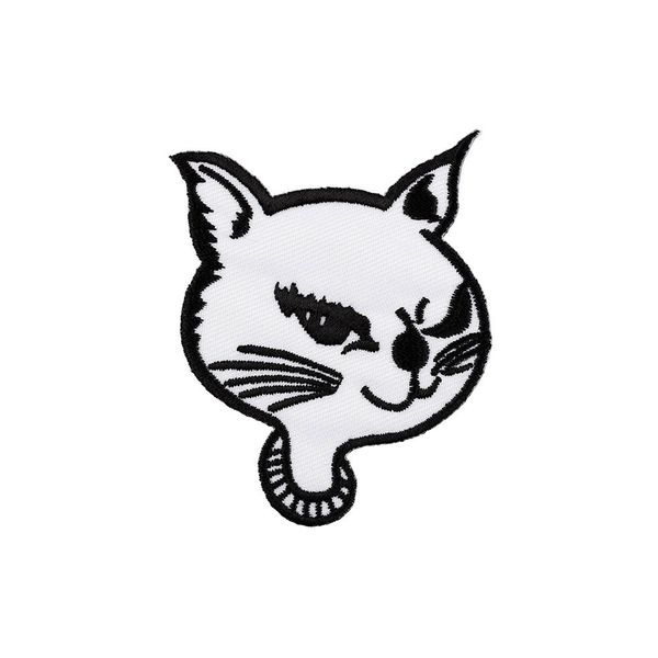 Термоаппликация №68/5, 5 шт, №1471B кот белый 7х6 см, Gamma