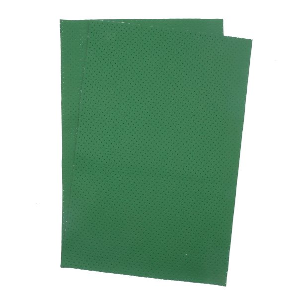 Кожа перфорированная искусств. 20х30см. 0,85 мм, в уп/2 шт, 27135 зеленый