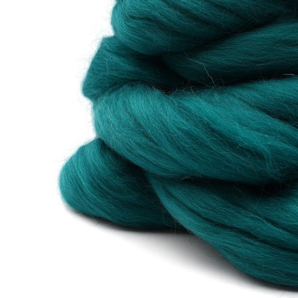 Шерсть для валяния мериносовая тонкая 100%, 100 г, цв.335 изумруд