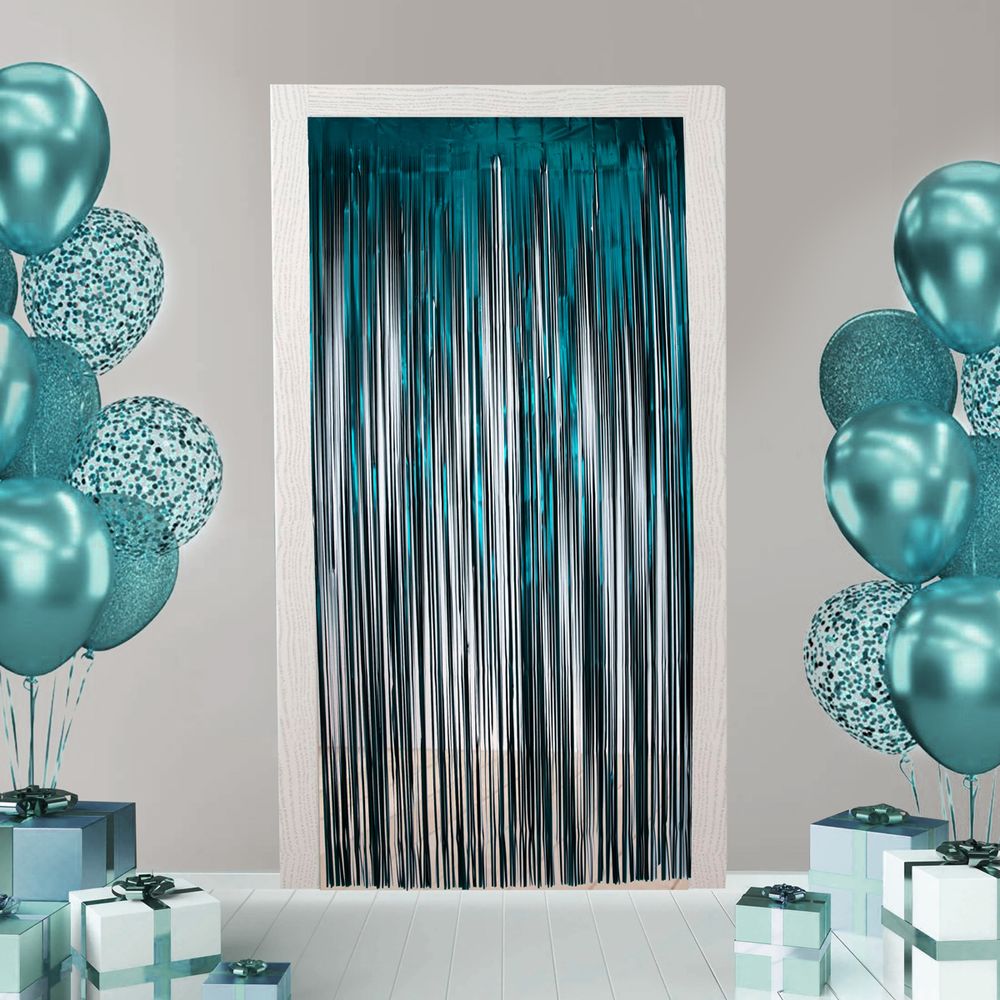 Занавес Дождик 100х200 см, 03_серебристо-изумрудный, Boomzee GBZ-12