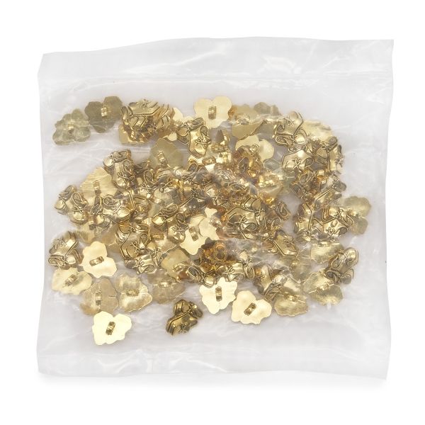Пуговицы детские Башмачки 15 мм (золото) 57898, 72 шт
