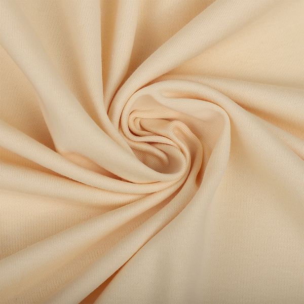 Ткань трикотажная 230 г/м², 185 см / 60 метров, 98% хлопок 2% эластан, TBY.ZD8662, цв.05 бежевый