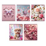 Тетрадь ученическая общая, выборочные блёстки, A5+ 48 л. на скобе 65 г/м², белизна 100 %, 10 шт, клетка, 01130 Микс-Блеск перламутра, Светоч Т83