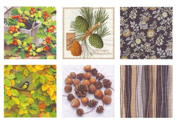 Салфетки для декупажа ассорти 13 33х33, 6 шт, Красавица осень!, Love2art SDP №0419-13