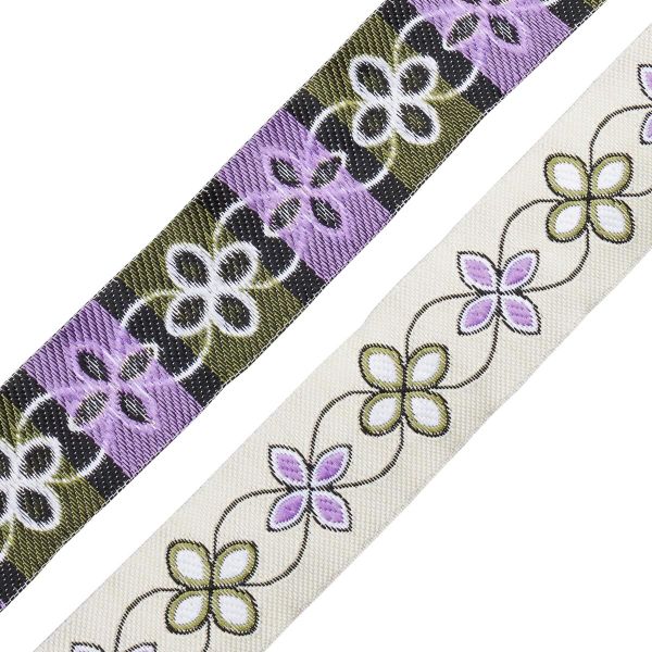 Лента (тесьма) жаккардовая 33.0 мм / 7 метров, светло-бежевый, 11833