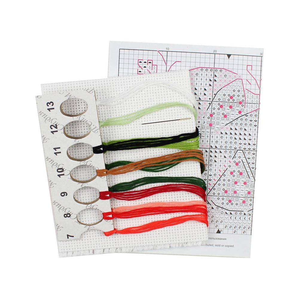 Набор для вышивания нитками МП Студия (Жар-птица), Сахарный арбуз, 7х8 см