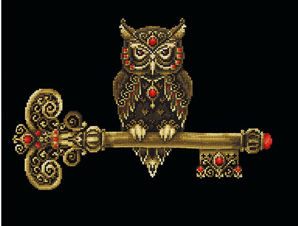 Набор для вышивания нитками Сделай своими руками, Ключ мудрости, (хлопок) 23х34 см