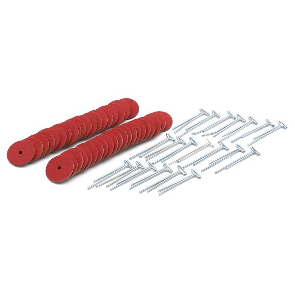 Набор креплений: диск из фибры 18мм (40 шт), Т-шплинт 2х25мм (20 шт)