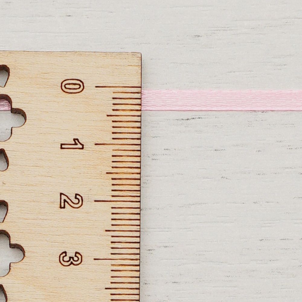 Лента атласная 2-сторонняя 3.0 мм / 100±2 метров, (010 св. розовый), Globus